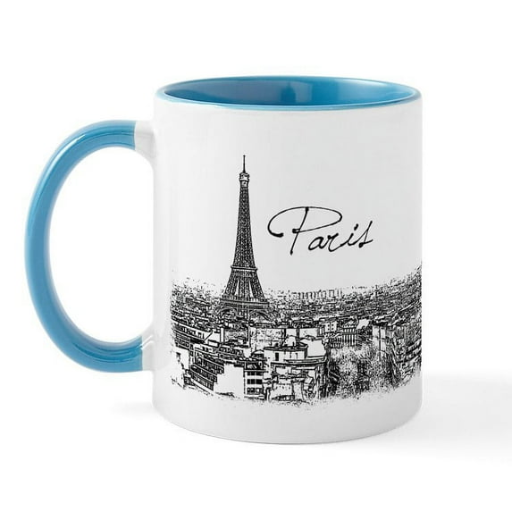 CafePress - Paris Mug (Tour Eiffel) - 11 oz Ceramic Mug - Novelty Coffee Tea Cup