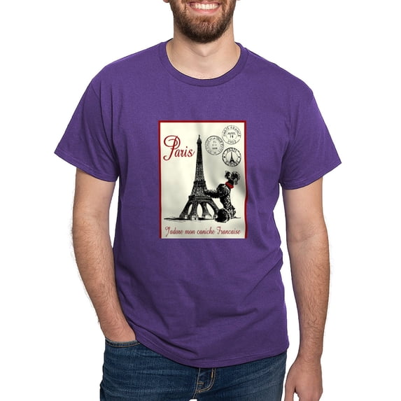 CafePress - Paris Poodle T Shirt - Men's Classic Graphic Cotton T-Shirt