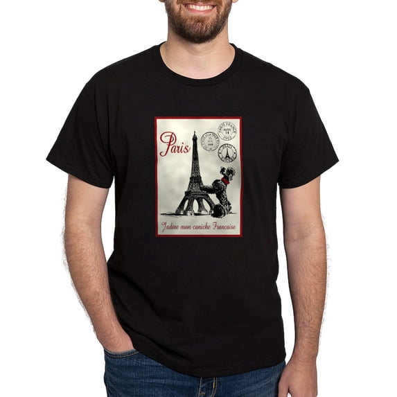 CafePress - Paris Poodle T Shirt - Men's Classic Graphic Cotton T-Shirt