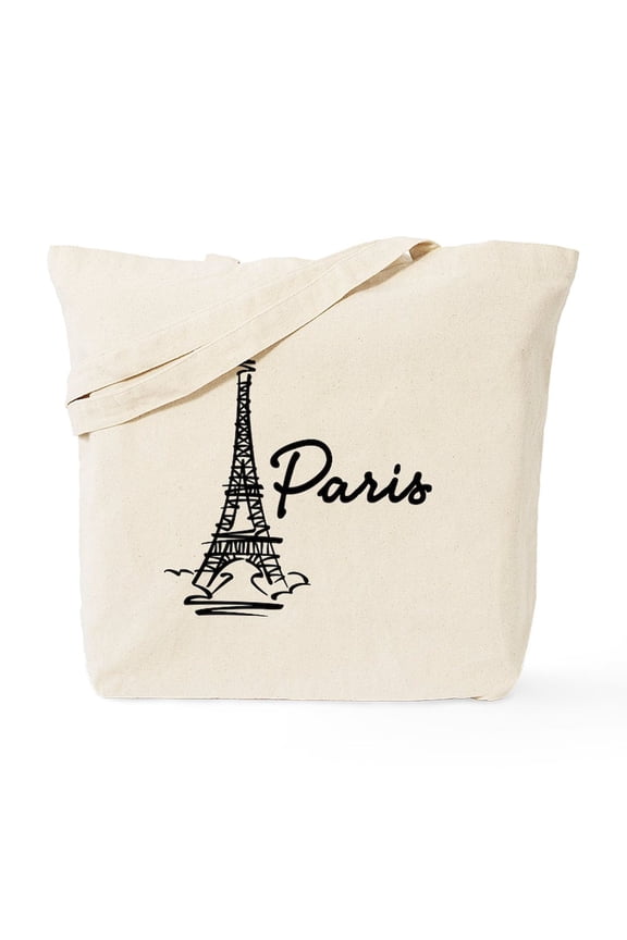 - Paris Tote Bag - Unisex Canvas Tote Bag, Beige, 1-Piece