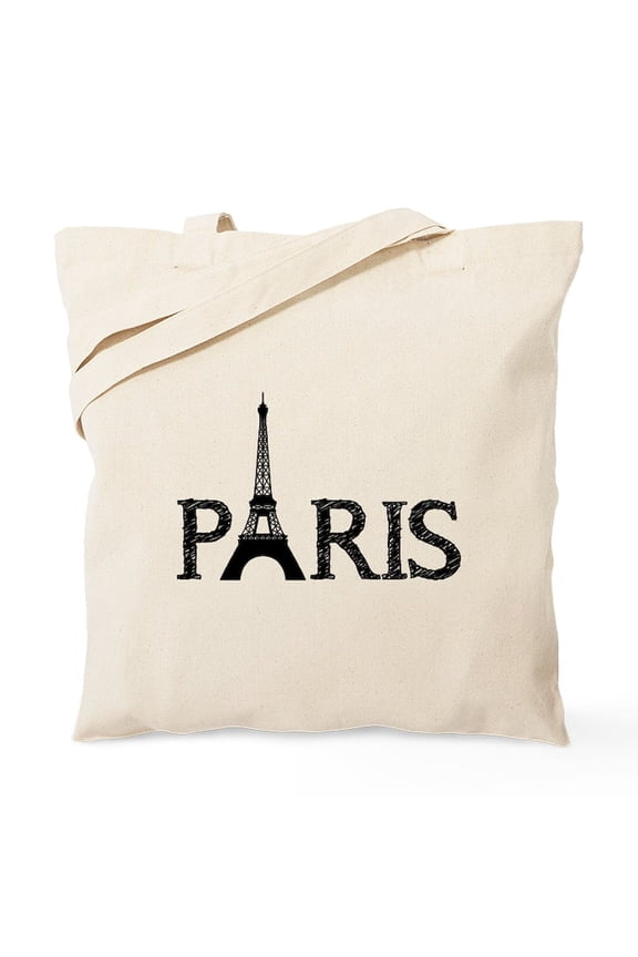 - Paris Tote Bag - Unisex Canvas Tote Bag, Beige, 1-Piece