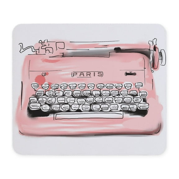 CafePress - Paris Typewriter Mousepad - Non-slip Rubber Mousepad, Gaming Mouse Pad