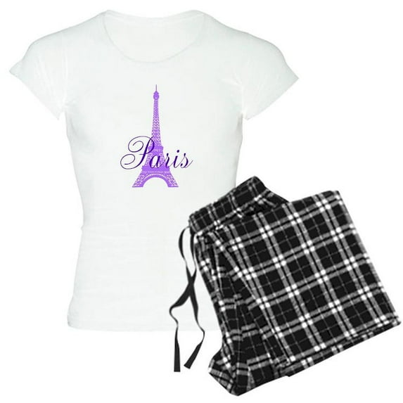 CafePress - Paris Violet Pajamas - Women's Light Pajamas