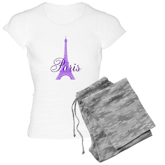 CafePress - Paris Violet Pajamas - Women's Light Pajamas