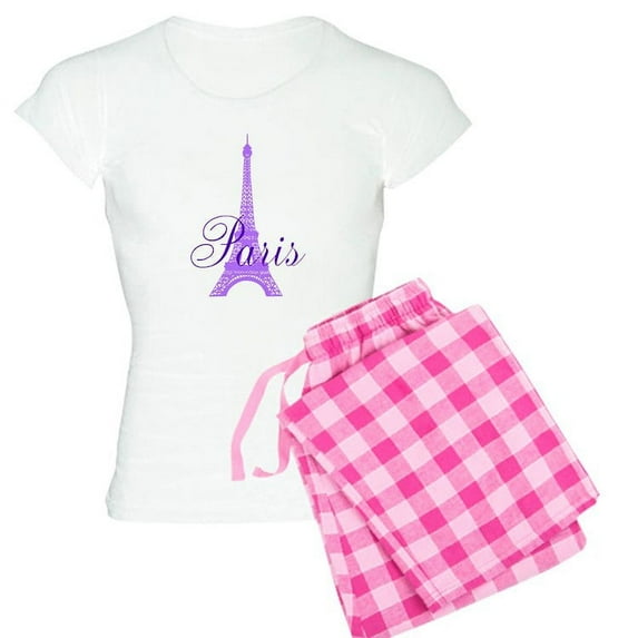 CafePress - Paris Violet Pajamas - Women's Light Pajamas