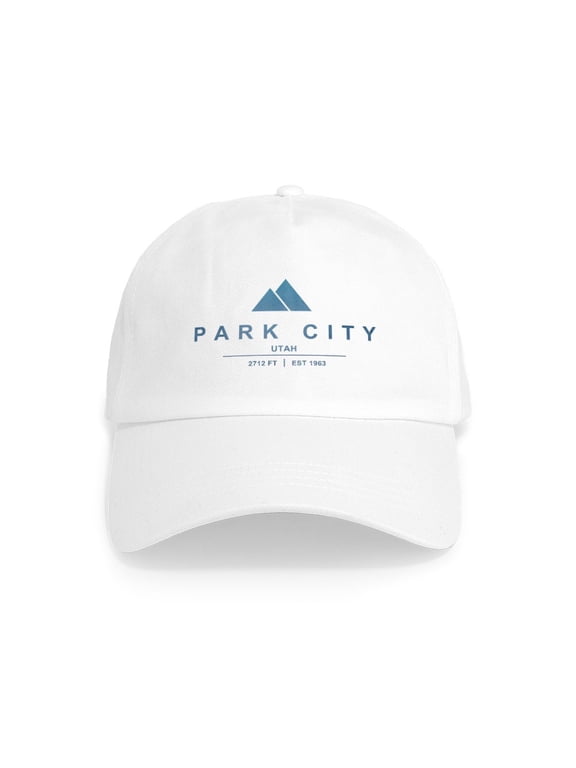 - Park City Ski Resort Utah - Adjustable 100% Brushed Unisex Casual Cotton Baseball Cap, Beige, 1