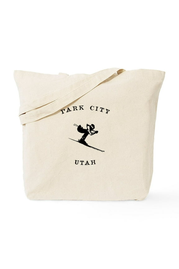 - Park City Utah Ski Tote Bag - Unisex Canvas Tote Bag, Beige, 1-Piece