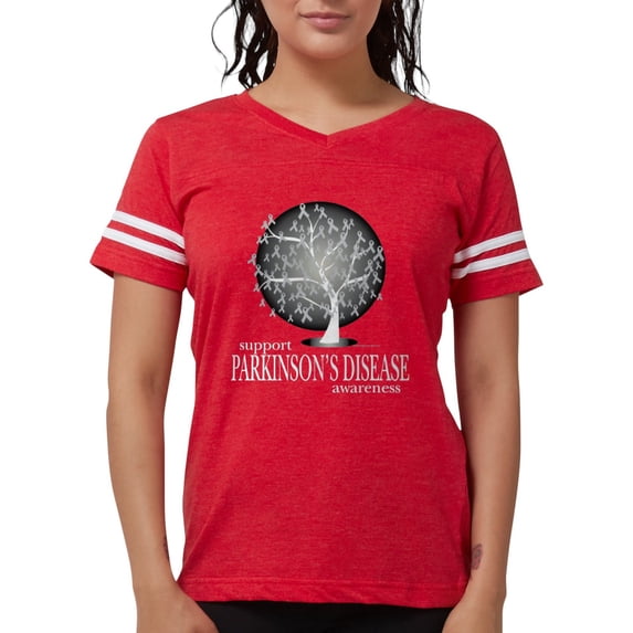 CafePress - Parkinsons Disease Tree Blk Women's Football T Shi - Womens Football Shirt