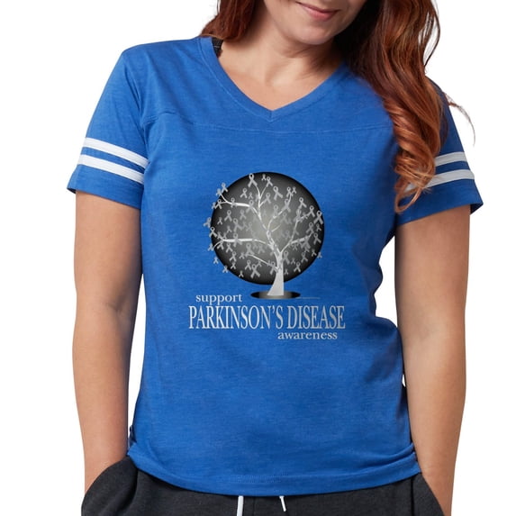 CafePress - Parkinsons Disease Tree Blk Women's Football T Shi - Womens Football Shirt