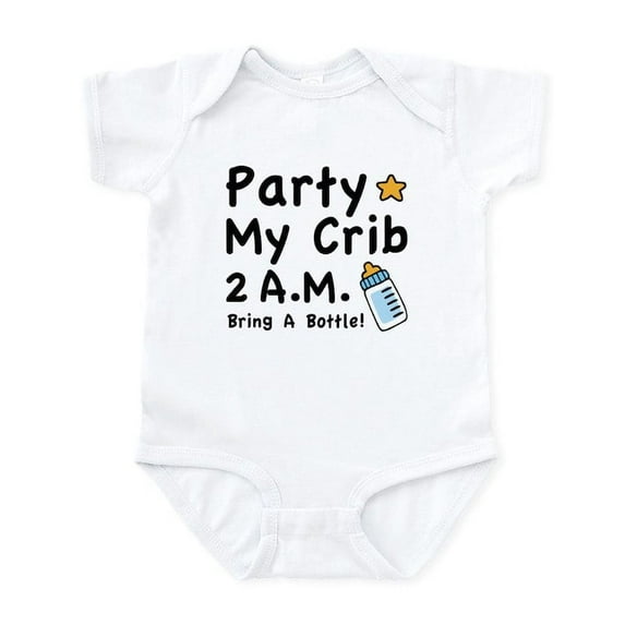 CafePress - Party My Crib Body Suit - Baby Light Bodysuit, Size Newborn - 24 Months