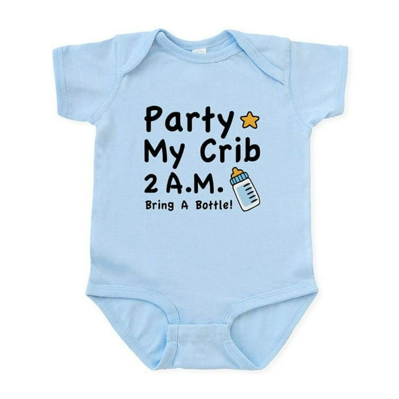CafePress - Party My Crib Body Suit - Baby Light Bodysuit, Size Newborn - 24 Months