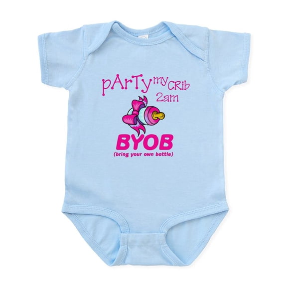 CafePress - Party My Crib Girls - Baby Light Bodysuit, Size Newborn - 24 Months