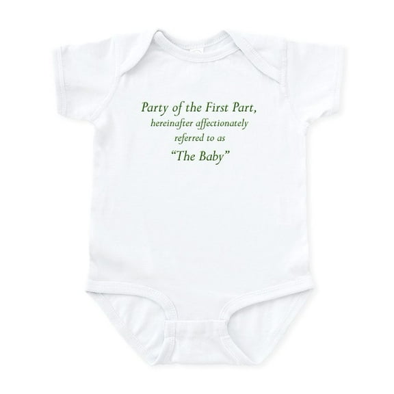 CafePress - Party Of The First Part Infant Bodysuit - Baby Light Bodysuit, Size Newborn - 24 Months