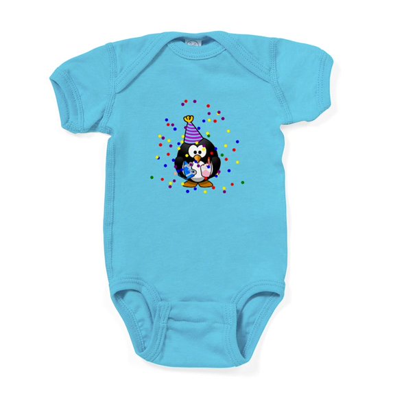 CafePress - Party Penguin Confetti - Cute Infant Bodysuit Baby Romper - Size Newborn - 24 Months