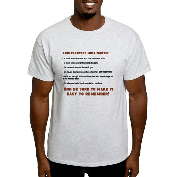 CafePress - Password Light T Shirt - Men's Classic Graphic T-Shirt