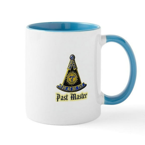 CafePress - Past Master F & A M Mugs - 11 oz Ceramic Mug - Novelty Coffee Tea Cup