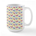 thumbnail image 1 of CafePress - Pastel Spring Flowers Mugs - 15 oz Ceramic Large White Novelty Mug, 1 of 6