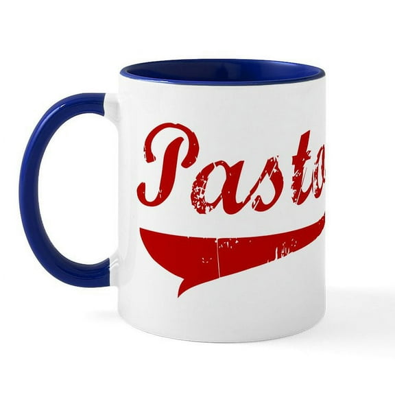 CafePress - Pastor (Red Vintage) Mug - 11 oz Ceramic Mug - Novelty Coffee Tea Cup