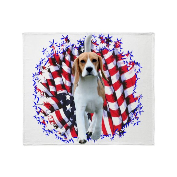 CafePress - Patriotic Beagle - Soft Fleece Throw Blanket, 50"x60" for All Ages