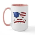 thumbnail image 1 of CafePress - Patriotic Funny Face Large Mug Mugs - 15 oz Ceramic Large White Novelty Mug, 1 of 4
