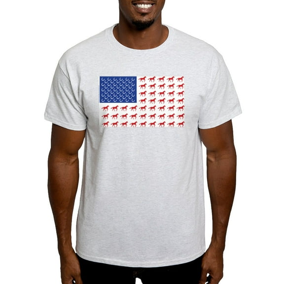 CafePress - Patriotic Horses USA Light T Shirt - Men's Classic Graphic T-Shirt