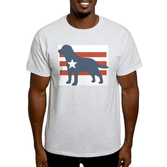 CafePress - Patriotic Labrador Retriever Ash Grey T Shirt - Light T-Shirt - CP