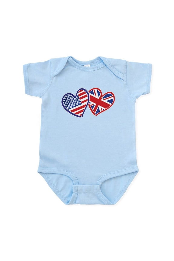 - Patriotic Peace Sign And USA Flag Infant Bodysuit - Baby Light Bodysuit, Size Newborn - 24 Months