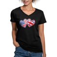 thumbnail image 1 of CafePress - Patriotic Peace Sign And USA Flag Women's V Neck D - Women's V-Neck Dark T-Shirt, 1 of 4