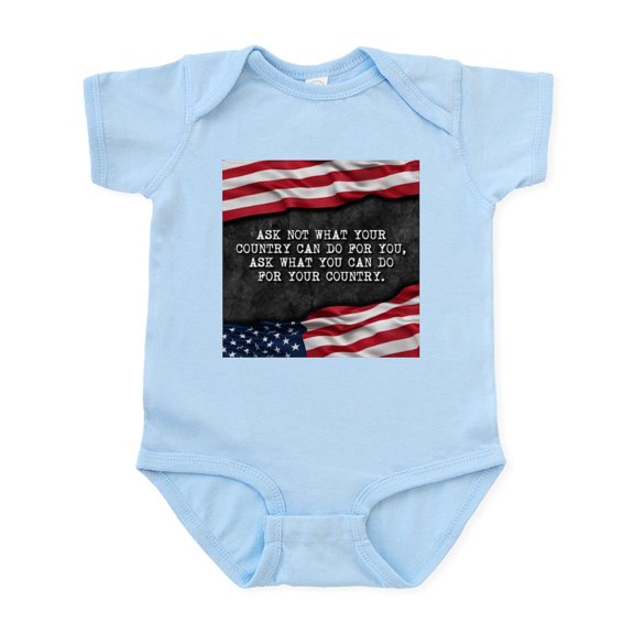 CafePress - Patriotic Quote. What Can You Do For You Body Suit - Baby Light Bodysuit, Size Newborn - 24 Months