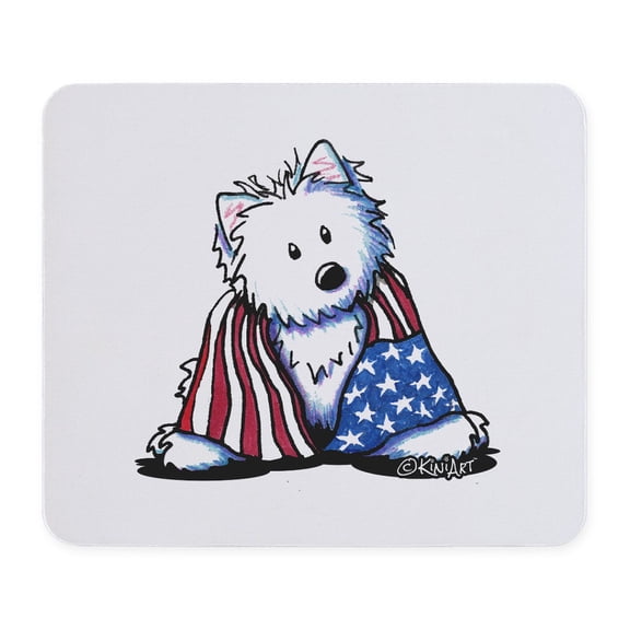 CafePress - Patriotic Westie Mousepad - Non-slip Rubber Mousepad, Gaming Mouse Pad