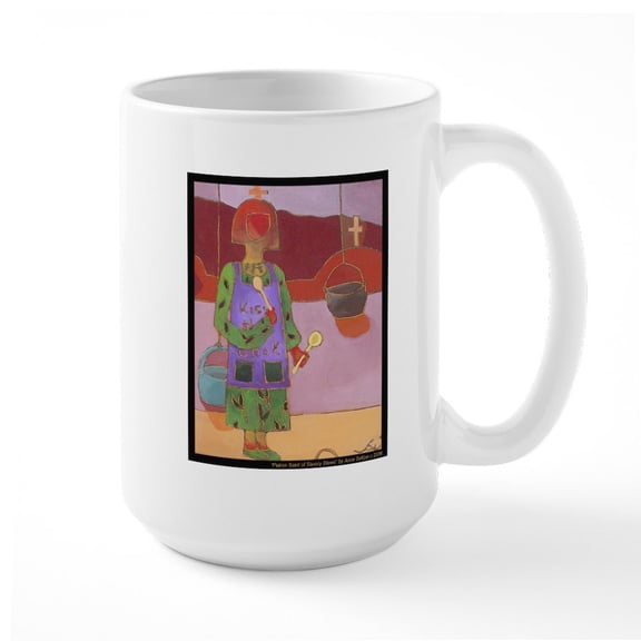 CafePress - Patron Saint Of Savory Stews Large Mug - 15 oz Ceramic Large White Novelty Mug