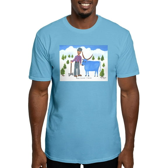 CafePress - Paul Bunyan And Babe Fitted T Shirt - Fitted T-Shirt, Vintage Fit Soft Cotton Tee