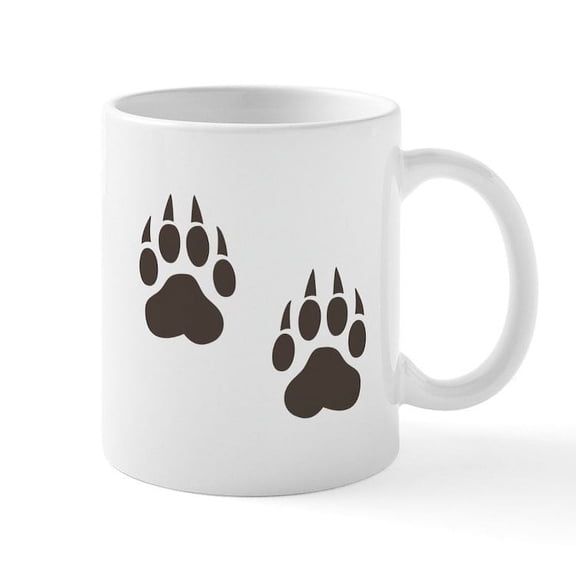 CafePress - Paw Print Mugs - 11 oz Ceramic Mug - Novelty Coffee Tea Cup