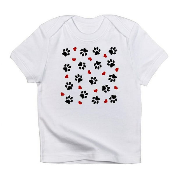 CafePress Paw Prints And Hearts T Shirt Infant T Shirt Walmart Business Supplies