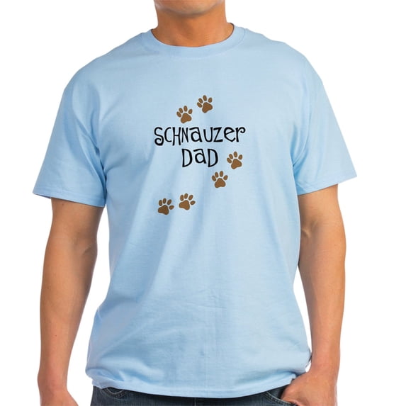 CafePress - Paw Prints Schnauzer Dad Light T Shirt - Men's Classic Graphic T-Shirt