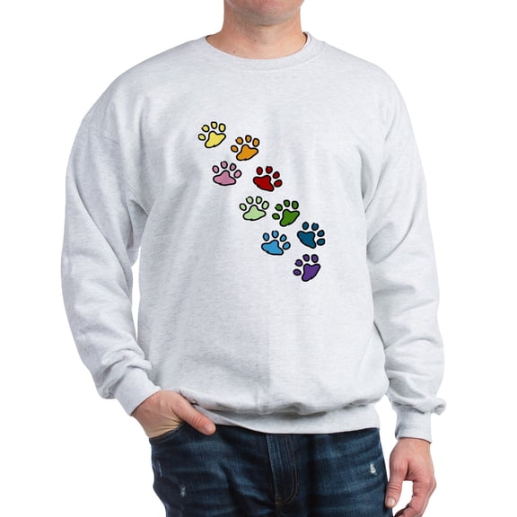 CafePress - Paw Prints Sweatshirt - Crew Neck Sweatshirt