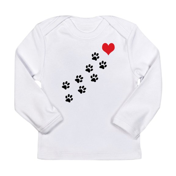 CafePress - Paw Prints To My Heart Long Sleeve Infant T Shirt - Long Sleeve Infant T-Shirt