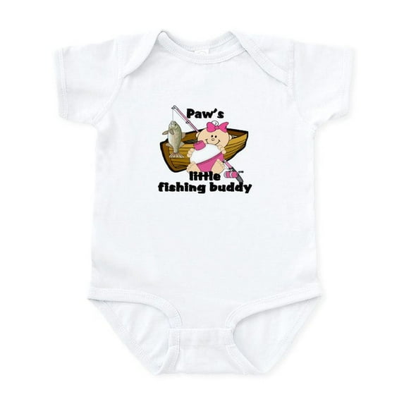CafePress - Paw's Fishing Buddy Infant Bodysuit - Baby Light Bodysuit, Size Newborn - 24 Months