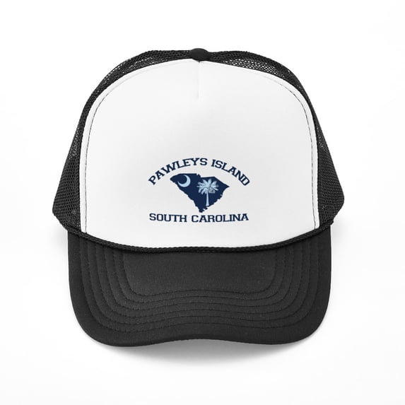 CafePress - Pawleys Island SC Map Design - Adjustable Unisex Printed Trucker Hat with Mesh Back
