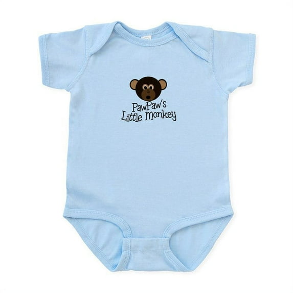 CafePress - Pawpaw's Little Monkey BOY Infant Bodysuit - Baby Light Bodysuit, Size Newborn - 24 Months