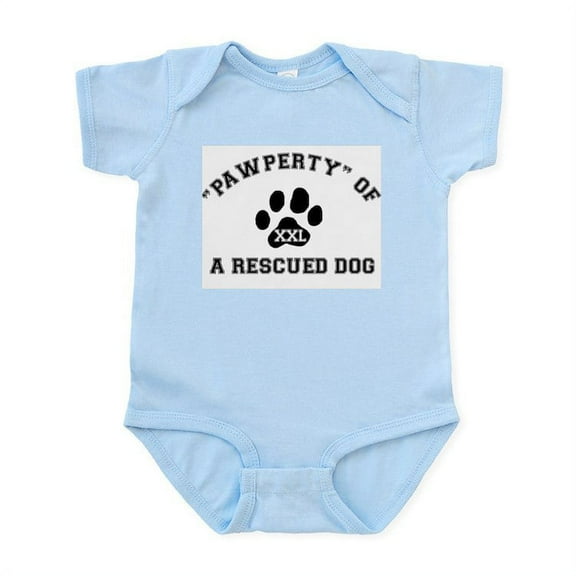 CafePress - Pawperty Of A Rescued Dog Infant Bodysuit - Baby Light Bodysuit, Size Newborn - 24 Months