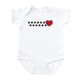 thumbnail image 1 of CafePress - Pawprint Hearts Baby Light Bodysuit - Baby Light Bodysuit, Size Newborn - 24 Months, 1 of 4
