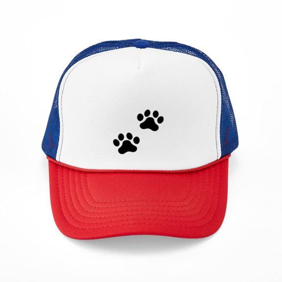 CafePress - Pawprints - Adjustable Unisex Printed Trucker Hat with Mesh Back