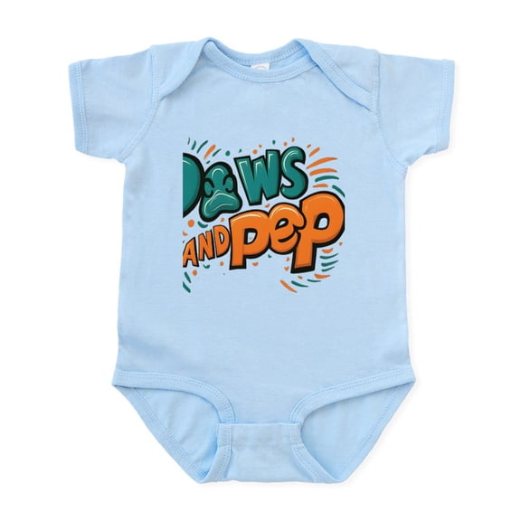 CafePress - Paws Ans Pep - Baby Light Bodysuit, Size Newborn - 24 Months