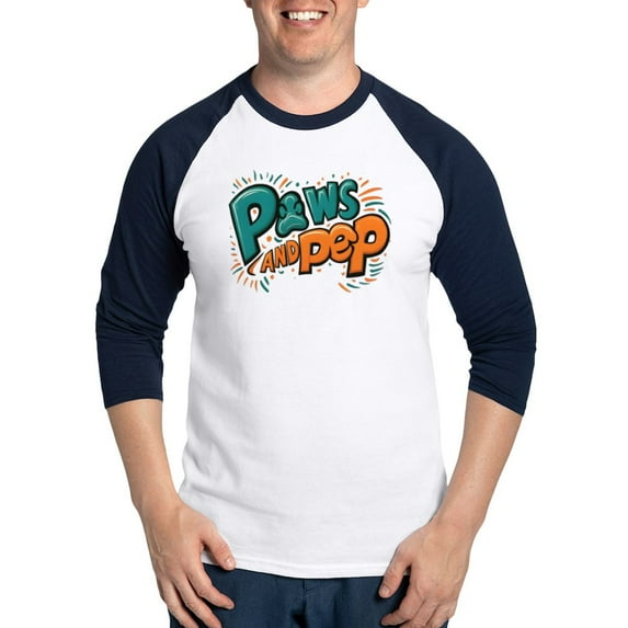 CafePress - Paws Ans Pep - Cotton Baseball Jersey, 3/4 Raglan Sleeve Shirt