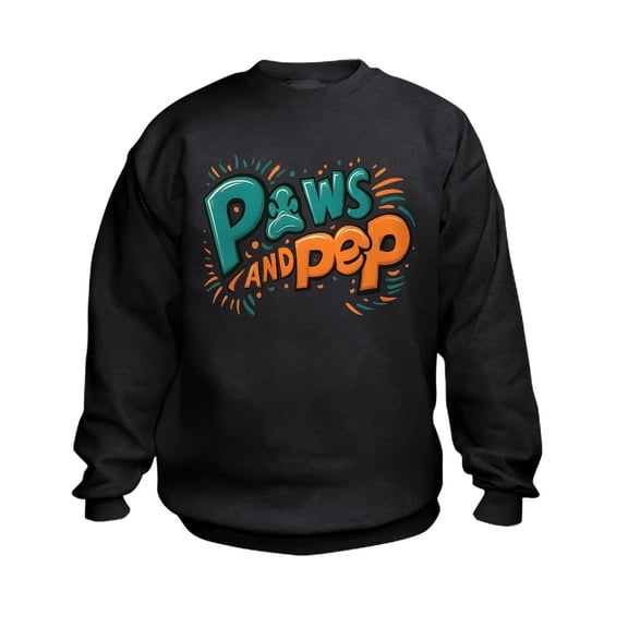 CafePress - Paws Ans Pep - Kids Sweatshirt, Youth Crew Neck Sweatshirt