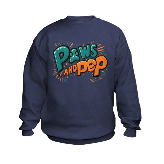 CafePress - Paws Ans Pep - Kids Sweatshirt, Youth Crew Neck Sweatshirt