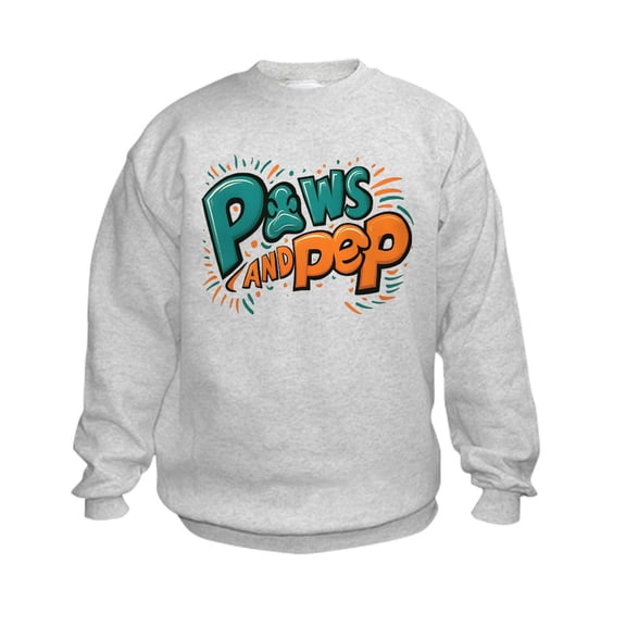 CafePress - Paws Ans Pep - Kids Sweatshirt, Youth Crew Neck Sweatshirt