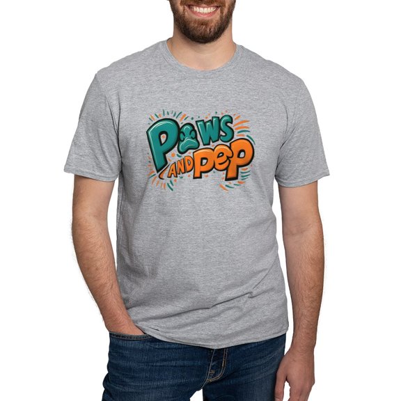 CafePress - Paws Ans Pep Men's Classic T Shirt - Fitted T-Shirt, Vintage Fit Soft Cotton Tee