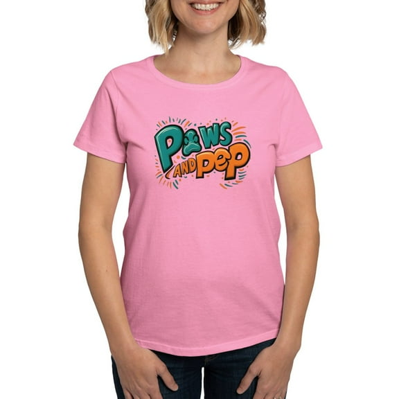 CafePress - Paws Ans Pep Women's Value T Shirt - Women's Traditional Fit Dark T-Shirt